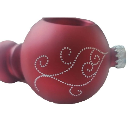 Partylite Red Christmas Ornament Tealight Candle Holder *NEW* With Box - Picture 3 of 9